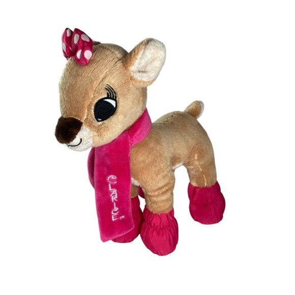 Dan Dee Collector Choice Clarice Plush Rudolph Reindeer 12" Pink Scarf & Booties - Picture 1 of 11